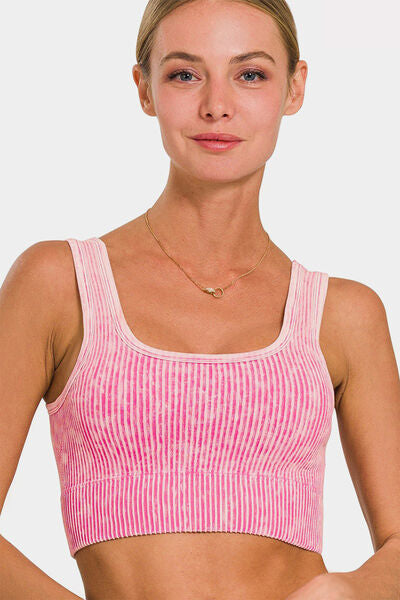The Ribbed Square Neck Wide Strap Tank is a stylish and comfortable addition to your wardrobe