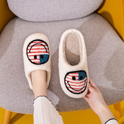 hese cozy and plush slippers are designed to bring a smile to your face every time you put them on