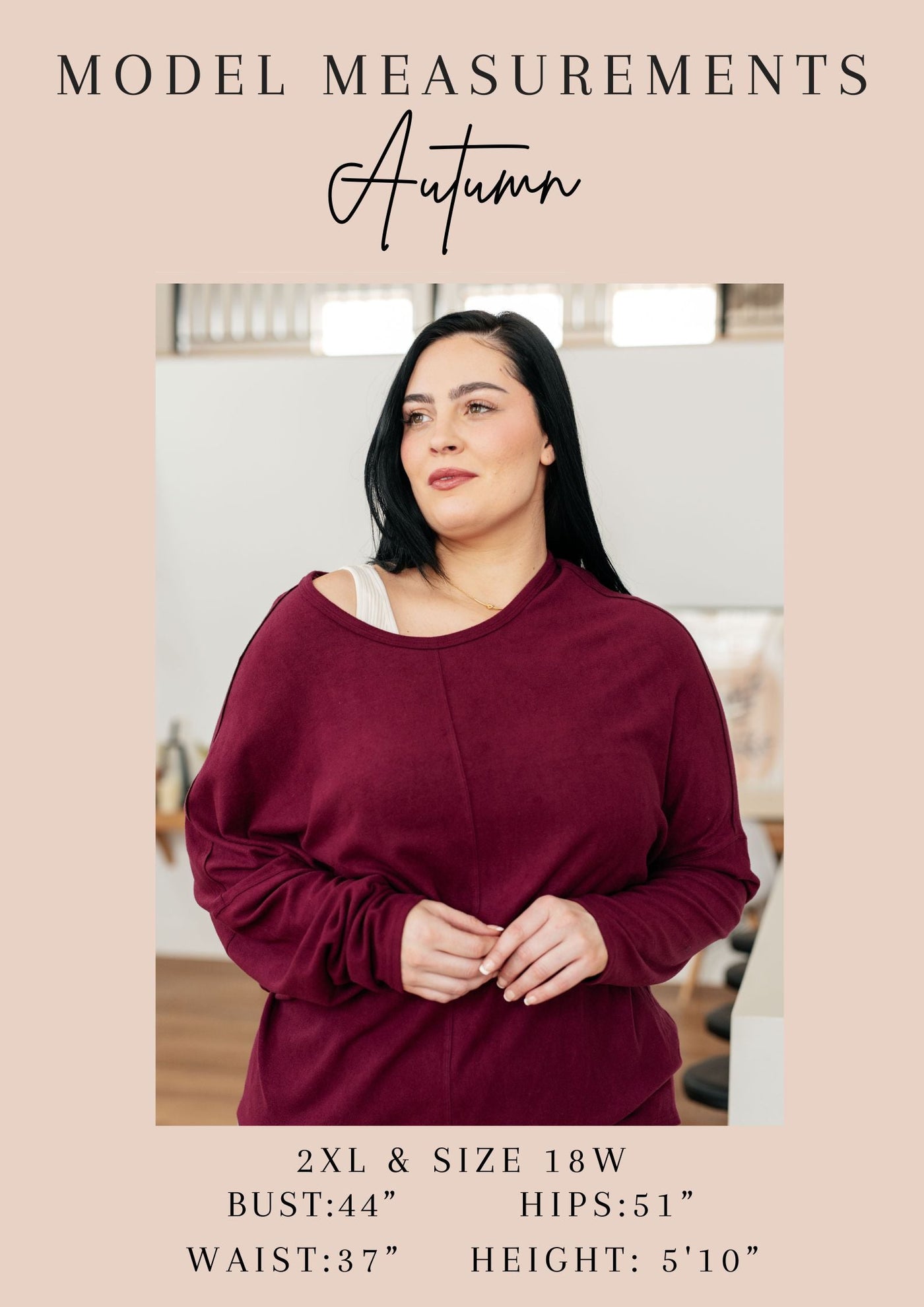Crafted with cozy waffle knit fabric and a flattering v-neckline, this top also features a convenient patch pocket, trendy dropped shoulder, and a playful scoop hem. 