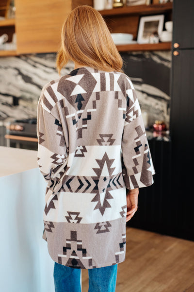 The Full of Character Blanket Kimono is perfect for cozying up on chilly nig