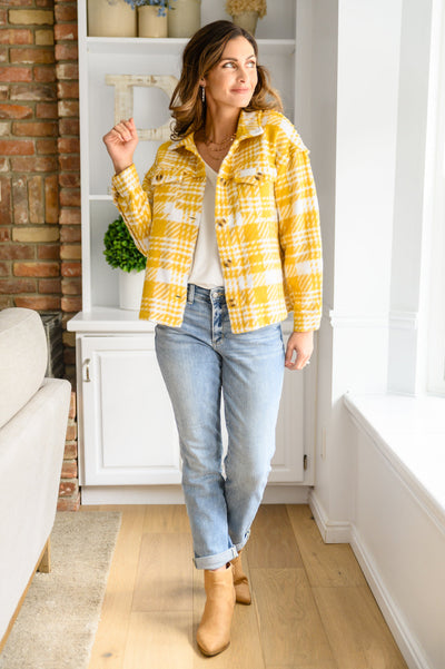 Pieces like the Hard To Miss Shacket In Mustard are hard to come by so make sure to snag it while you can