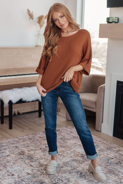 Feel the warmth of fall with this beautiful Lotta Love Knitted Sweater Top