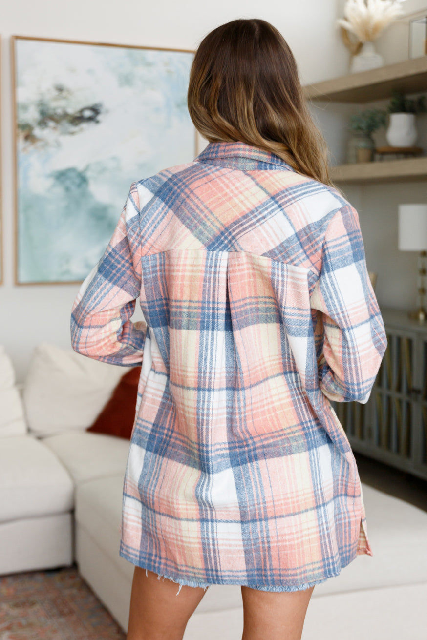 This brushed flannel button down is a cute twist to a classic style! 