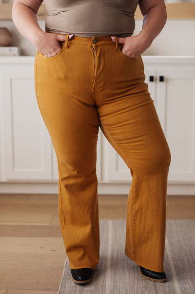 Make a statement in the Melinda High Rise Control Top Flare Jeans from Judy Blue