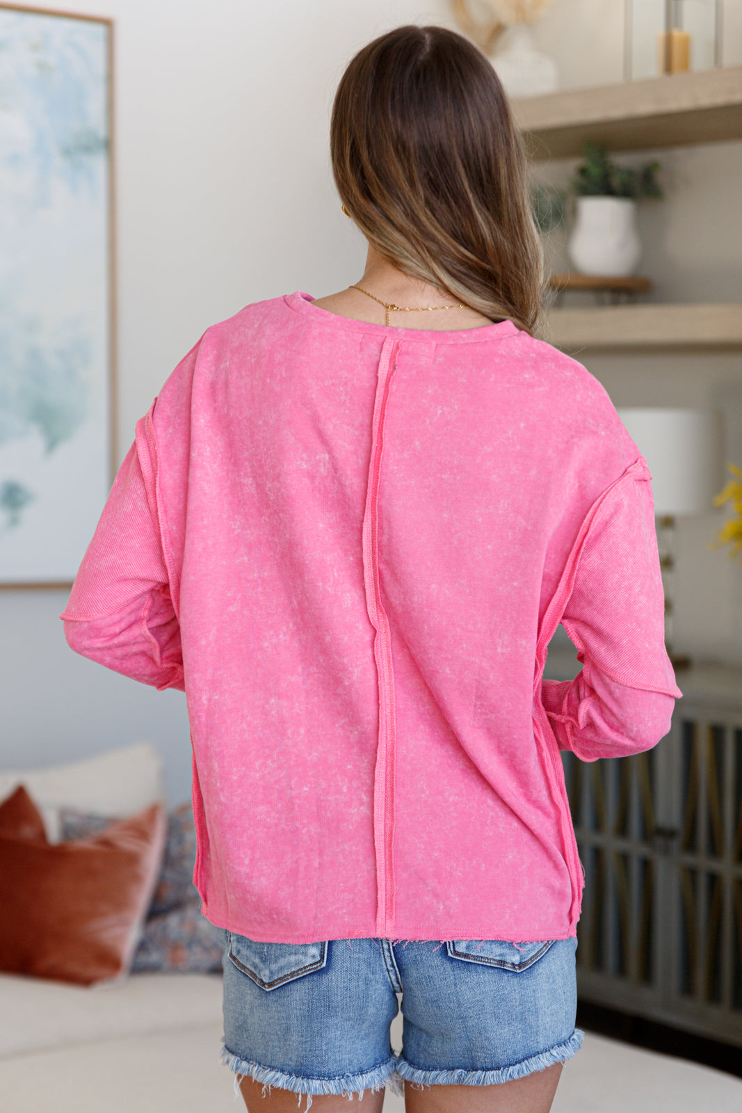 This Patchwork Long Sleeve Sweatshirt is a stylish must-have for those chilly days ahead! With soft Terri Cloth fabric this sweatshirt promises max-all-day comfort.